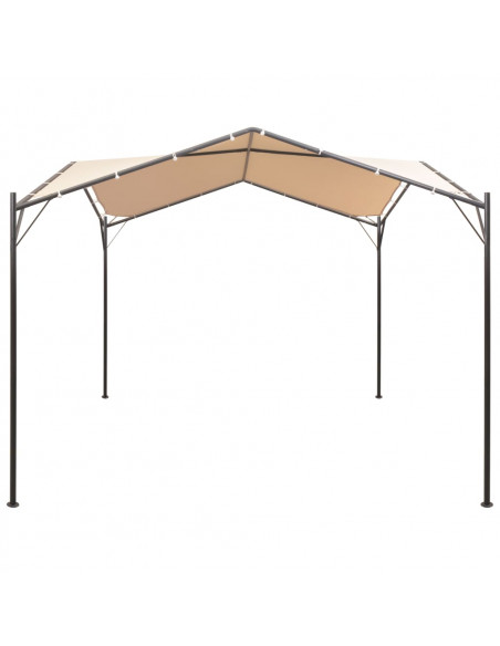Gazebo Padiglione Tenda Tettoia 3x3 m Acciaio Beige