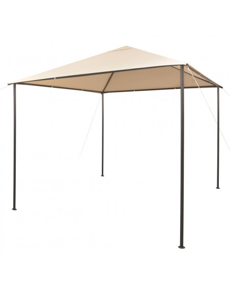 Gazebo Padiglione Tenda Tettoia 3x3 m Acciaio Beige