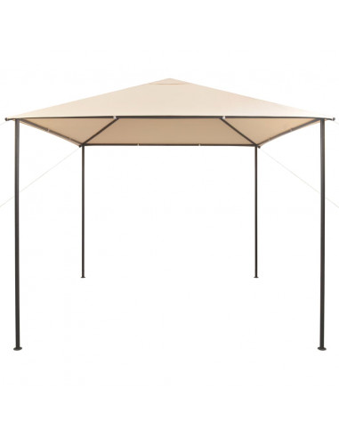 Gazebo Padiglione Tenda Tettoia 3x3 m Acciaio Beige