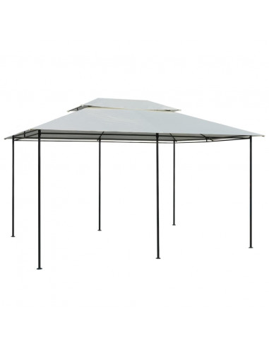 Gazebo da Giardino con Tende 4x3 m Bianco
