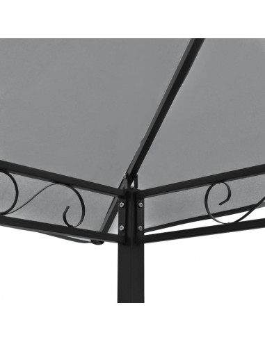 Padiglione Giardino con Tavolo e Panche 2,5x1,5x2,4m Antracite