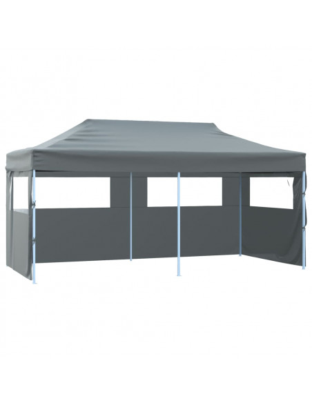 Tenda Pieghevole Pop-Up con Pareti Laterali 3x6 m Antracite