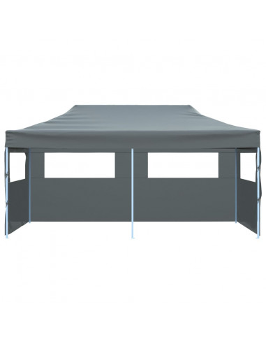 Tenda Pieghevole Pop-Up con Pareti Laterali 3x6 m Antracite