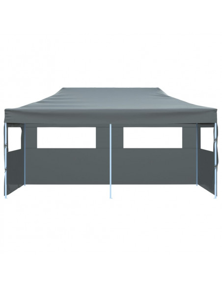 Tenda Pieghevole Pop-Up con Pareti Laterali 3x6 m Antracite
