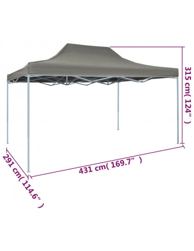 Tenda Pieghevole Pop-Up 3x4,5 m Antracite