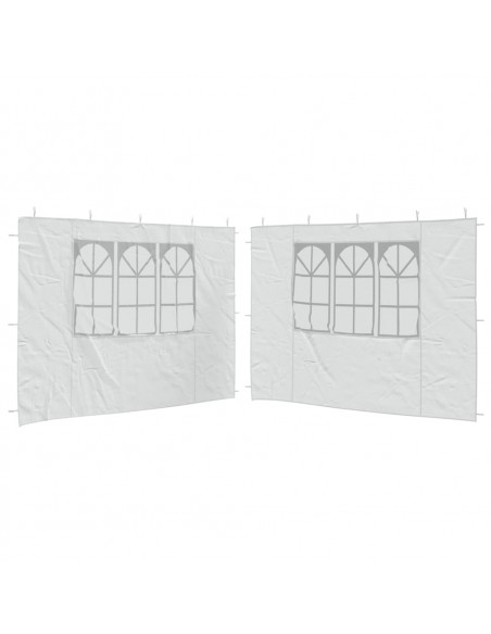 Parete per Tendostruttura in PE  2pz con Finestra Bianco