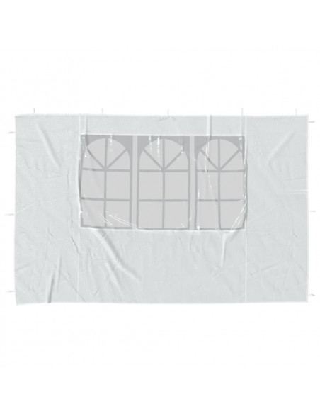Parete per Tendostruttura in PE  2pz con Finestra Bianco