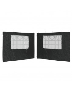 Parete per Tendostruttura in PE  2pz con Finestra Antracite 2