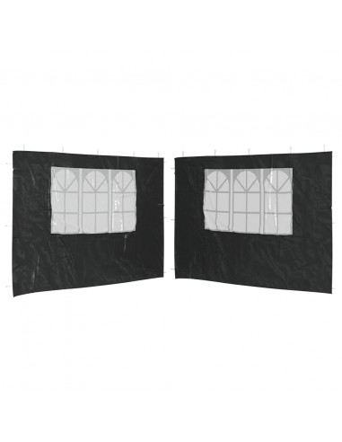 Parete per Tendostruttura in PE  2pz con Finestra Antracite