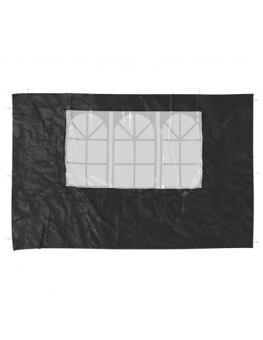 Parete per Tendostruttura in PE  2pz con Finestra Antracite