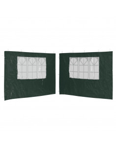 Parete per Tendostruttura in PE 2pz con Finestra Verde 2