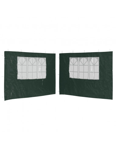 Parete per Tendostruttura in PE 2pz con Finestra Verde