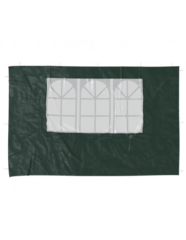 Parete per Tendostruttura in PE 2pz con Finestra Verde