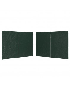 Parete per Tendostruttura in PE 2 pz con Zip Verde 2