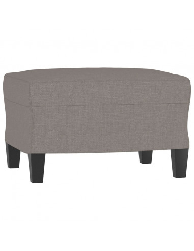 Poltrona con Poggiapiedi Tortora 60 cm in Tessuto