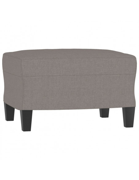 Poltrona con Poggiapiedi Tortora 60 cm in Tessuto