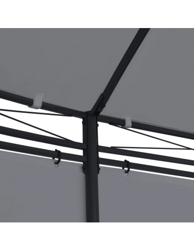 Gazebo con Tende 520x349x255 cm Antracite