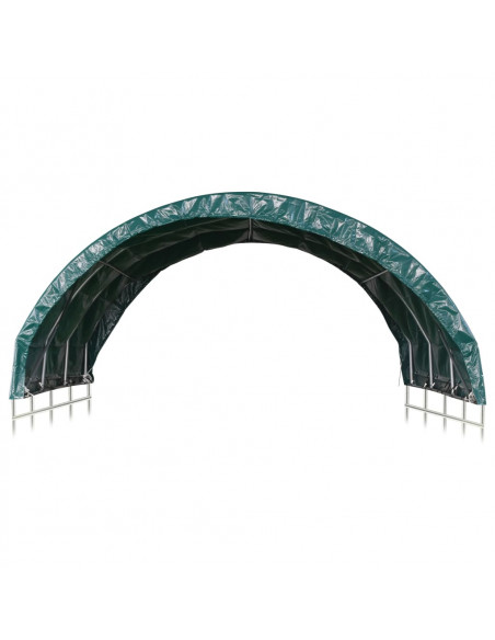 Tenda per Bestiame in PVC 3,7x3,7 m Verde