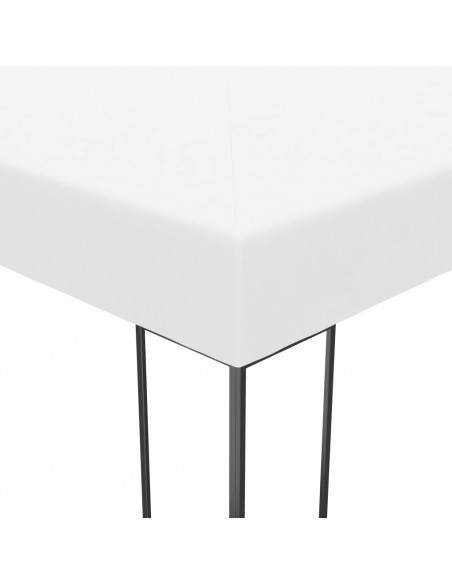 Gazebo con Stringa di Luci LED 4x3x2,7 m Bianco