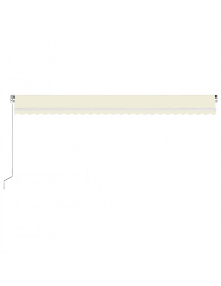 Tenda da Sole Retrattile Manuale con LED 600x300 cm Crema