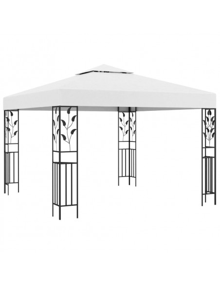 Gazebo con Luci LED a Stringa 3x3 m Bianco