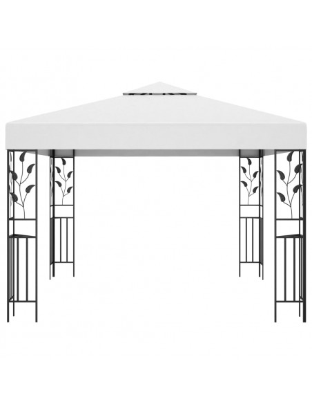 Gazebo con Luci LED a Stringa 3x3 m Bianco