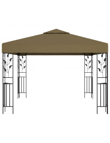 Gazebo con Luci LED a Stringa 3x3 m Grigio Talpa