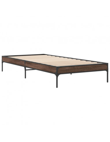 Giroletto Rovere Marrone 100x200 cm Legno Multistrato e Metallo