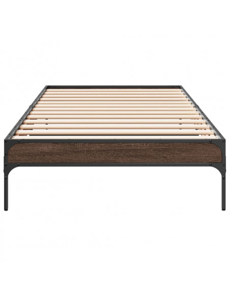 Giroletto Rovere Marrone 100x200 cm Legno Multistrato e Metallo