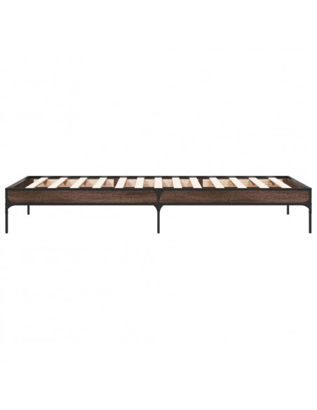 Giroletto Rovere Marrone 100x200 cm Legno Multistrato e Metallo