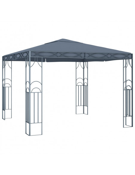 Gazebo con Stringa di Luci LED 300x300 cm Antracite
