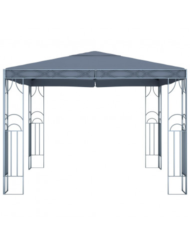 Gazebo con Stringa di Luci LED 300x300 cm Antracite