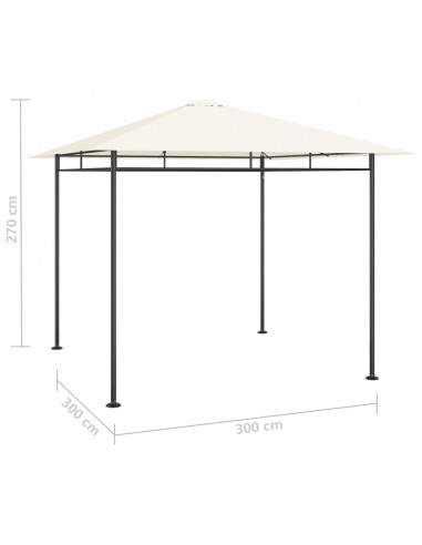 Gazebo 3x3x2,7 m Crema 180 g/m²