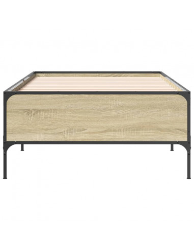 Giroletto Rovere Sonoma 90x190cm in Legno Multistrato e Metallo