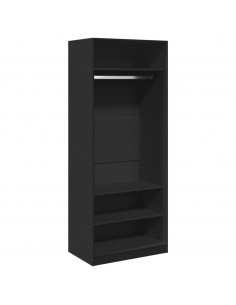 Armadio Nero 80x50x200 cm in Legno Multistrato 2