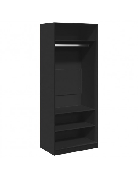 Armadio Nero 80x50x200 cm in Legno Multistrato