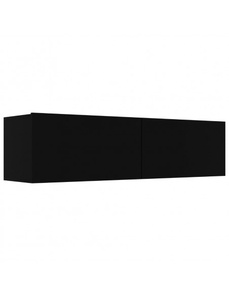Mobile Porta TV Nero 120x30x30 cm in Legno Multistrato