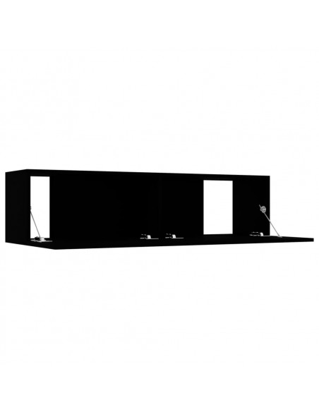 Mobile Porta TV Nero 120x30x30 cm in Legno Multistrato