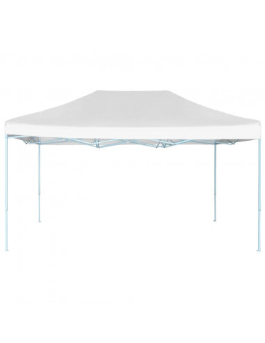 Gazebo Professionale Pieghevole 3x4m Acciaio Bianco
