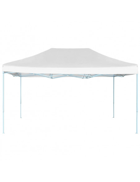 Gazebo Professionale Pieghevole 3x4m Acciaio Bianco
