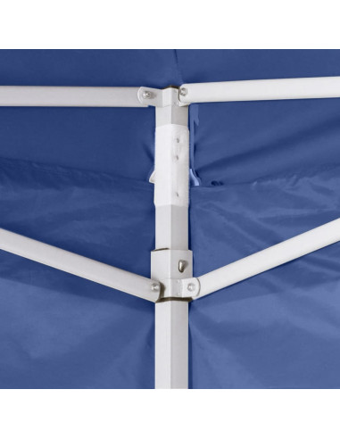 Tenda Pieghevole con 2 Pareti 3x3 m Blu