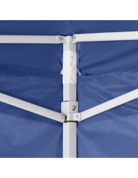 Tenda Pieghevole con 2 Pareti 3x3 m Blu