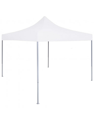 Gazebo Professionale Pieghevole 3x3m Acciaio Bianco