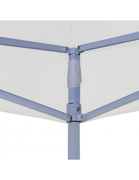 Gazebo Professionale Pieghevole 3x3m Acciaio Bianco