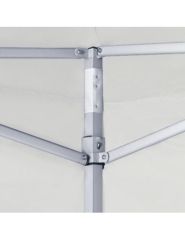 Gazebo Professionale Pieghevole 2 Pareti 3x3 m Acciaio Bianco