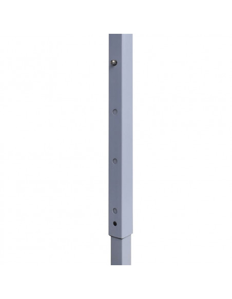 Gazebo Professionale Pieghevole 2 Pareti 3x3 m Acciaio Bianco