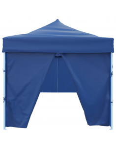 Tenda Pieghevole Pop-Up con 8 Pareti Laterali 3x9 m Blu 2