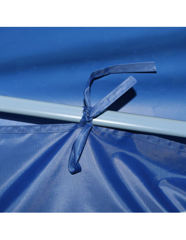 Tenda Pieghevole Pop-Up con 8 Pareti Laterali 3x9 m Blu