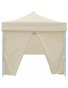 Tenda Pieghevole Pop-Up con 8 Pareti Laterali 3x9 m Crema 2