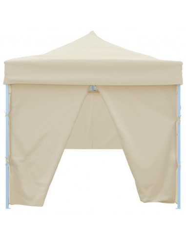 Tenda Pieghevole Pop-Up con 8 Pareti Laterali 3x9 m Crema
